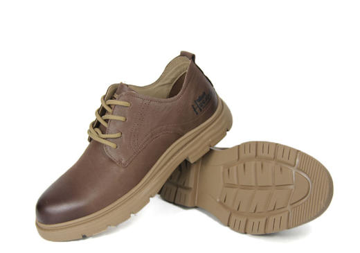 豪行秋新款正品真皮男鞋休闲舒适百搭低跟系带男单鞋13351155 商品图4