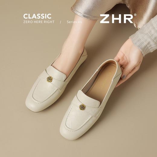 ZHR则则山茶花法式舒适优雅单鞋女2025新款平底乐福鞋中口单鞋子 商品图1