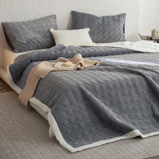 老米优品🎈【牛奶绒午睡毯】双面加厚520g, 秋冬牛奶绒毛毯   午睡毯子~~加厚纯色休闲沙发盖毯 商品图7