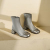 Westory2025年冬季方头中跟玛丽珍包腿靴小香风拼接短靴W25DS85201 商品缩略图0
