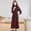 AS8515半高领打底毛衣裙女秋冬爆款系带高级感宽松遮肚配大衣针织连衣裙 商品缩略图4