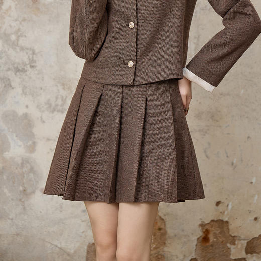 奢姿大码女装2025秋季新款时尚减龄百褶半身裙胖妹妹气质百搭裙子 商品图1