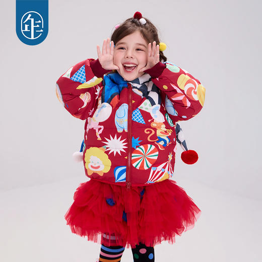 年衣羽绒服25冬季新款加厚男女童短款保暖连帽戏境巡游羽绒服 商品图3