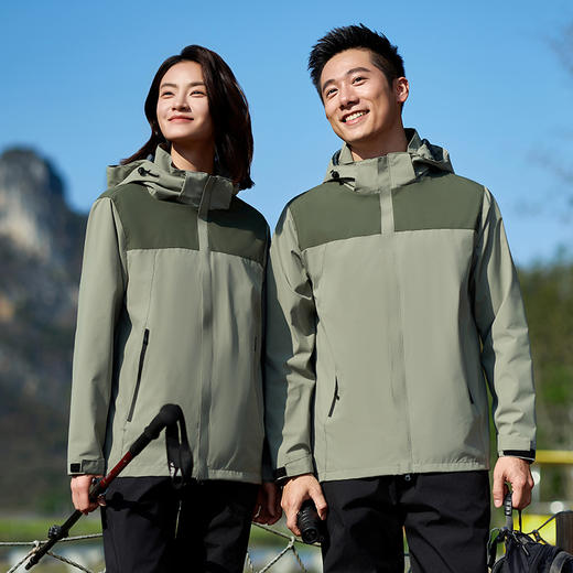 春秋季新款爆款户外山系时尚外套 防静电 防风 防水 防污 情侣款休闲薄外套 9099 商品图5