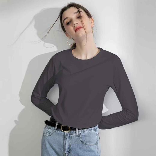 【99元3件】YANECINE 精梳匹马棉情侣长袖T恤 商品图5