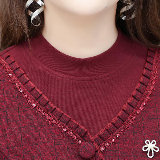 QYMDY-1125X17-Y假两件气质女装长袖连衣裙2025显瘦秋季新款时尚中长款高腰A字裙 商品图3