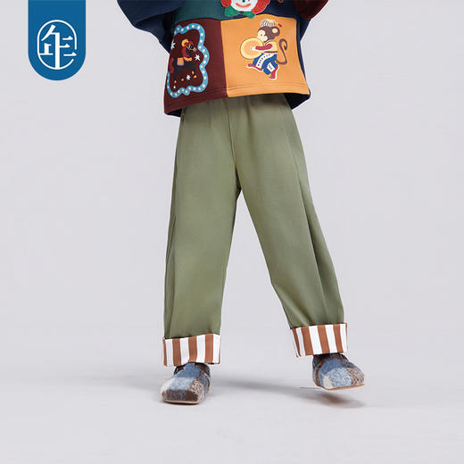 年衣童装儿童长裤25秋冬新款男女童直筒裤厚实保暖戏境巡游长裤 商品图3
