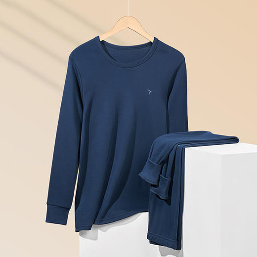 柒牌男装5A抗菌保暖套装新疆棉轻柔舒适全面吸湿蓄热透气打底衫男129F70310 商品图3