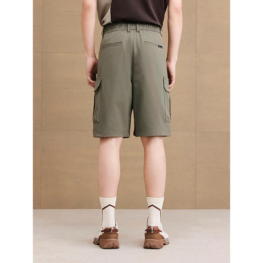 【凉感】GXG男装 口袋工装裤腰带扣短裤通勤男裤子 2025夏季新品 商品图4