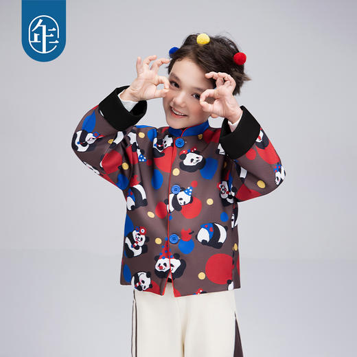 年衣童装儿童唐装外套25秋冬新款男孩女宝宝新中式盼达啵啵唐装 商品图3