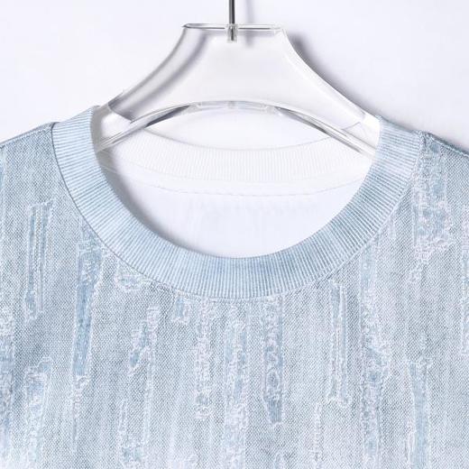 51650SDSA男士秋冬新款痞帅男装韩版渐变磨破圆领卫衣时尚休闲套头上衣 商品图2