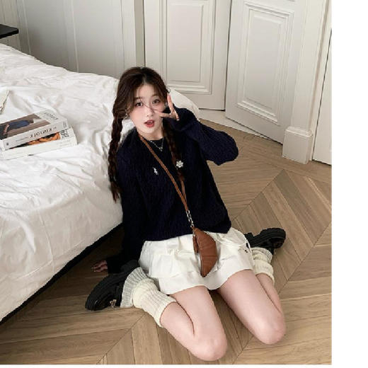 【软糯圆领套头毛衣】秋冬新款慵懒纯色麻花针织衫 内搭打底上衣  商品图9