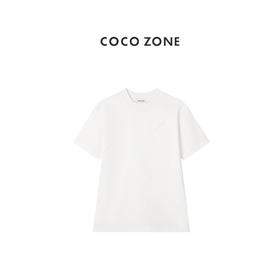 COCO ZONE 刘一一 100棉简约圆领基础款休闲短袖T恤CC1C1732