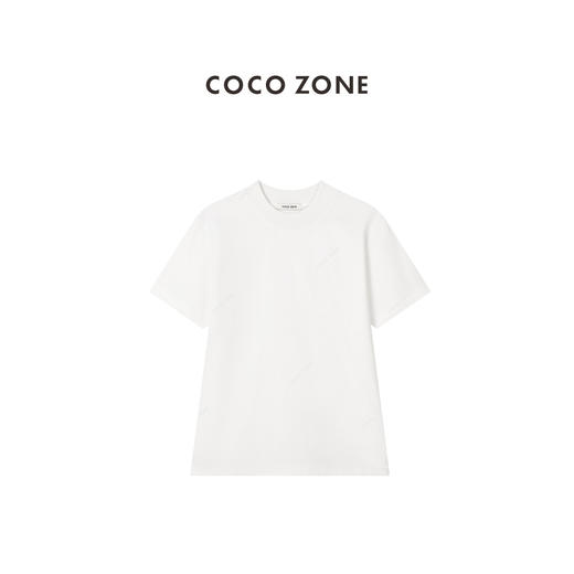 COCO ZONE 刘一一 100棉简约圆领基础款休闲短袖T恤CC1C1732 商品图0