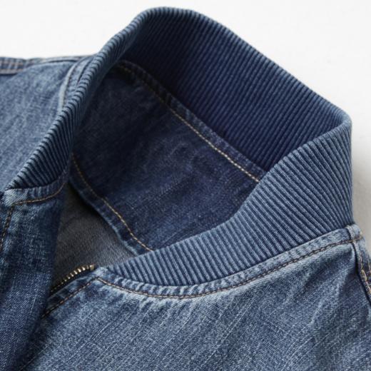 ROMI STUDIO“复古时髦”全棉定织紧密螺纹牛仔棒球外套 RWCAW86446【预售】 商品图3