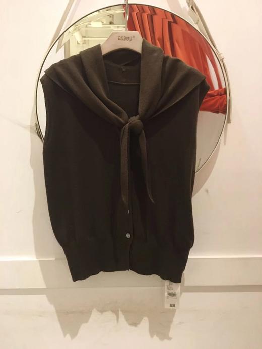 【门店同款】ENJOY秋季“光阴序语”V领披肩针织上衣 164894178 商品图3