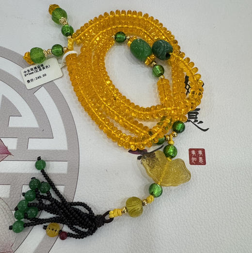 促销-中东黄琉璃扁珠8*3mm 商品图1