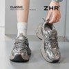 ZHR【增高5cm】银色厚底老爹鞋女2025秋季网面透气轻便运动休闲鞋 商品缩略图4
