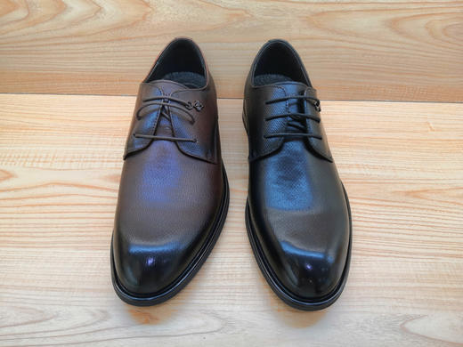 豪行男单鞋12374509牛皮系带平底商务皮鞋通勤百搭正装 商品图3