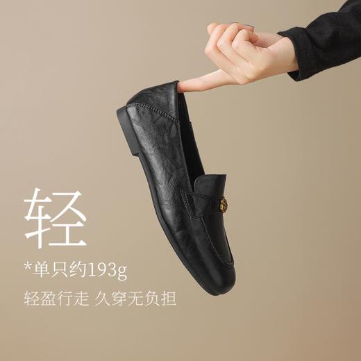 ZHR则则山茶花法式舒适优雅单鞋女2025新款平底乐福鞋中口单鞋子 商品图5