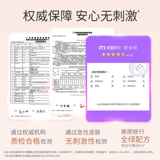 【准孕妇沐浴露】无香精无防腐 水润沐浴净澈全身  小麦水嫩润护沐浴露300g（嫩肤） 商品图1