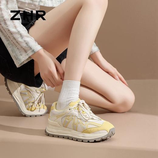 ZHR则则内增高复古阿甘鞋2025春秋新款时尚百搭轻便运动休闲鞋女 商品图6