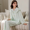 【公主风❗️云朵棉提花睡衣套装】不易掉色 亲肤透气 轻盈质感 顺滑垂感 女长袖开衫长裤秋季新款纯色甜美家居服 商品缩略图7
