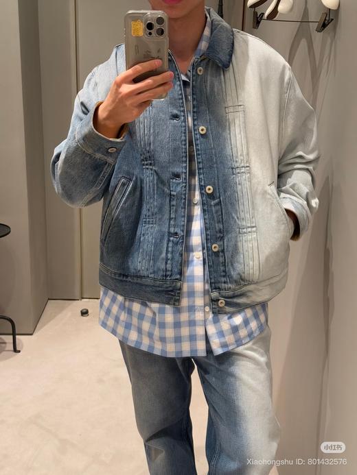 918-3 lew男女同款喷白牛仔夹克 商品图6