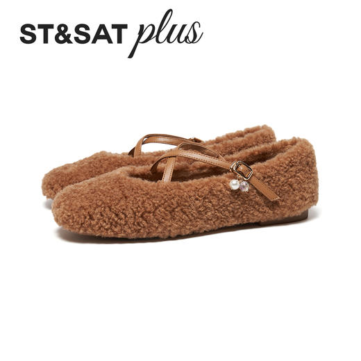 星期六文艺复古风交叉带毛绒玛丽珍SSD4111545 商品图10