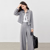 【内购】【外套长裤两件套】都市单排扣翻领外套立体叠褶阔腿裤两件套-153ZA2942 商品缩略图2
