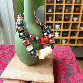 「禅心琉璃」香灰琉璃手串 香灰琉璃守护佛手串/香灰琉璃观音手串