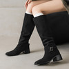 【预售7天】褶皱堆堆时装靴，粗跟显瘦百搭软皮长靴KYD&KK12780 商品缩略图4