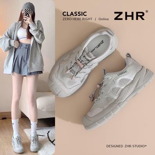 ZHR厚底户外休闲鞋女2025秋季新款透气丑萌徒步登山鞋百搭运动鞋 商品图0