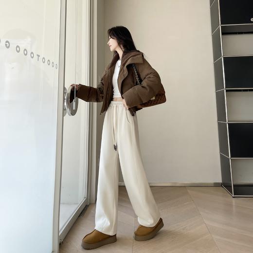 LUOQIQI冬日暖暖·豌豆裤 一体绒设计更加柔软舒适显瘦保暖 宽松裤腿轻松遮肉不挑身材 时尚百搭 商品图7