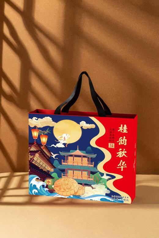 秒杀四个送两个礼盒【饱满馅料！丰富口感】绵软香甜好滋味，黄金万两中秋大福饼蛋黄肉松雪媚娘麻薯拉丝大月饼500g/个。rb 商品图5