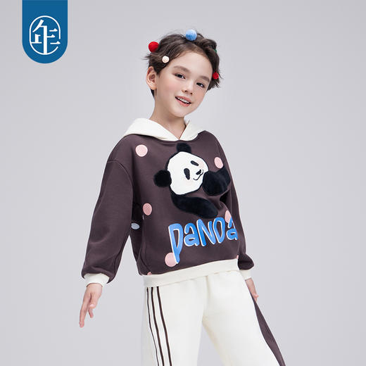 年衣童装儿童卫衣2025秋冬新款男孩女宝卡通熊猫盼达啵啵卫衣 商品图3