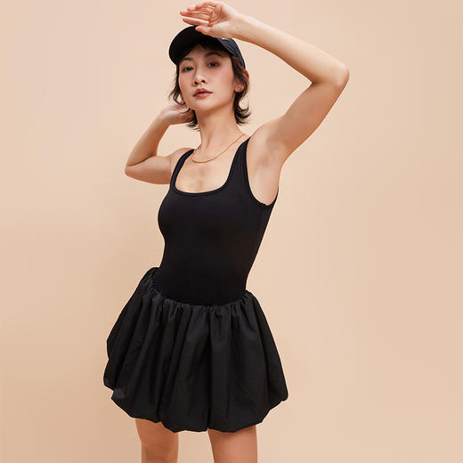 跃牌【轻匀系列】裸感假两件运动连衣裙女防走光打底户外跑步健身网球裙LT004 商品图3