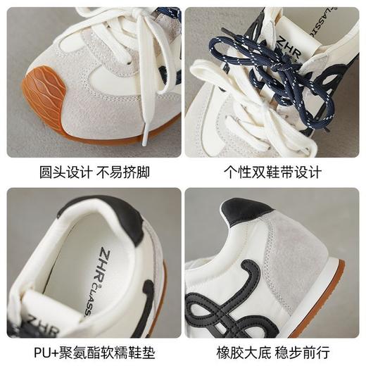 ZHR则则多巴胺阿甘鞋双鞋带增高鞋2025轻便舒适休闲运动鞋女 商品图4