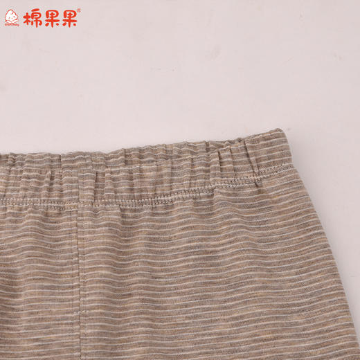 棉果果冬季新品卡其色条纹保暖100-120码打底保暖打底裤M401200425709 商品图1