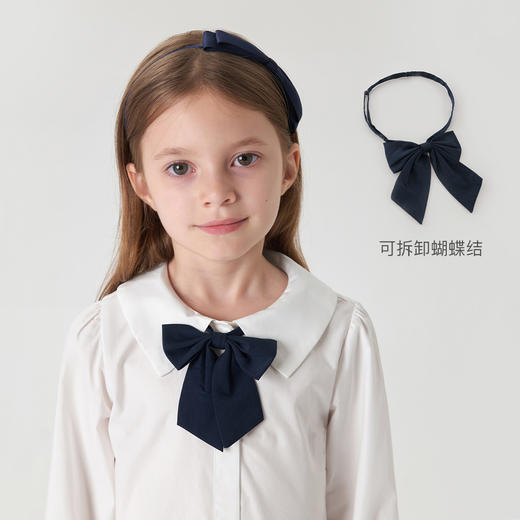 [送领结]马克珍妮女童花边领百搭衬衫儿童衬衣2025秋装新款551922
 商品图2