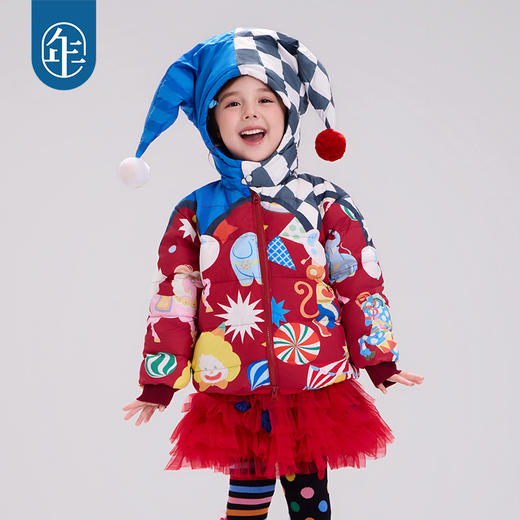 年衣羽绒服25冬季新款加厚男女童短款保暖连帽戏境巡游羽绒服 商品图1