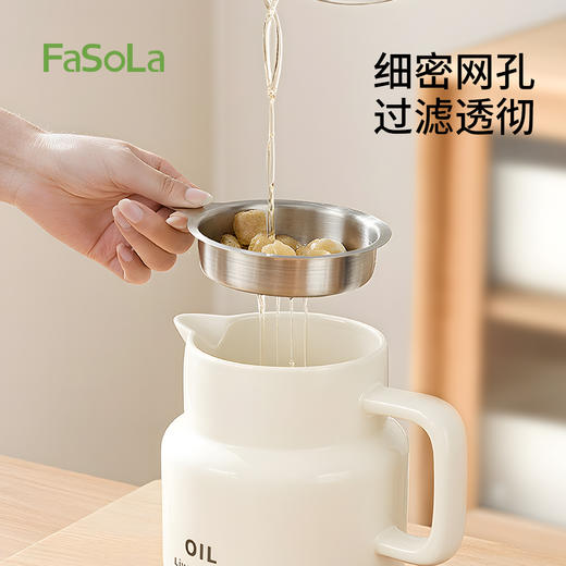 FaSoLa家用陶瓷猪油罐厨房专用荤油罐子耐高温带盖瓷韵猪油罐 商品图1