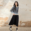 奢姿大码女装2025秋季时尚竖纹针织半身裙胖妹妹气质优雅显瘦裙子9853469906 商品缩略图2