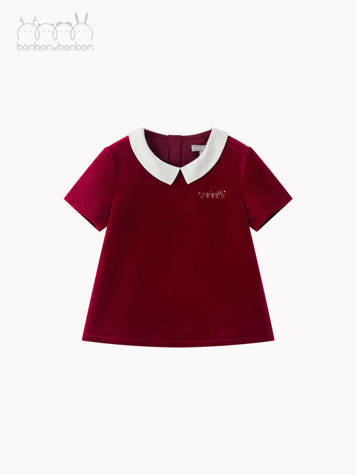 波尔多红丝绒上衣 商品图0