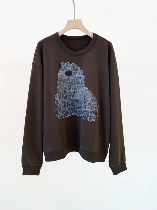 【高品质私服】【JN狗狗图案套头深褐色卫衣】自带高级哑光质感 显瘦慵懒G1565-CC【无标出货 介意慎拍】 商品图8
