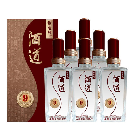 景阳冈 38度酒道9浓香型白酒500ml*6瓶整箱 商品图1