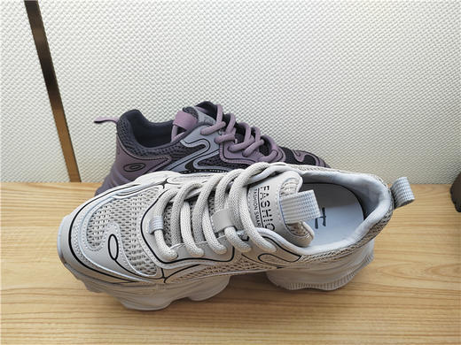 2024豪行春季新款24177052运动休闲中跟女单鞋网鞋专柜正品老爹鞋 商品图4