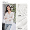 【内购】【时尚褶艺】优雅度假聚会V领珍珠扣灯笼袖轻盈收腰显瘦雪纺衫-151V80290 商品缩略图3