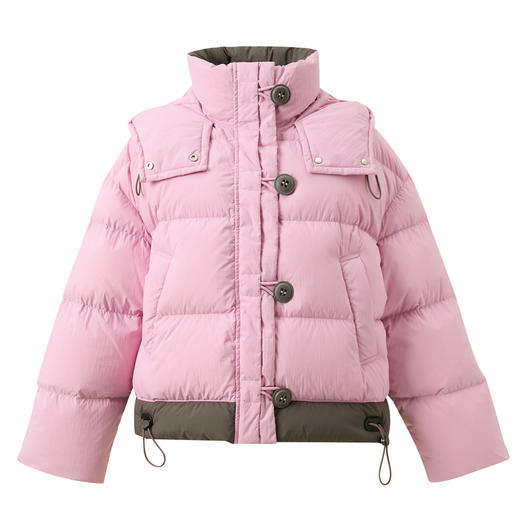 【防水易打理】三彩独醒2025冬季新款羽绒服90白鸭绒短款宽松F 商品图4