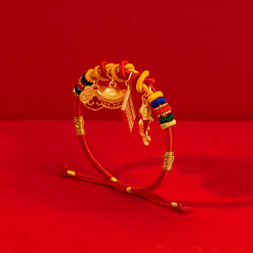 圆满人生长命缕 宝宝满月 红绳手链饰品 商品图5